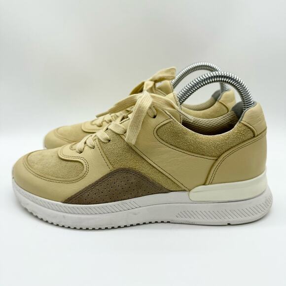Everlane Tread Trainer Leather Dad Sneaker in Butter/White Size 6.5 Athleisure - Picture 5 of 13